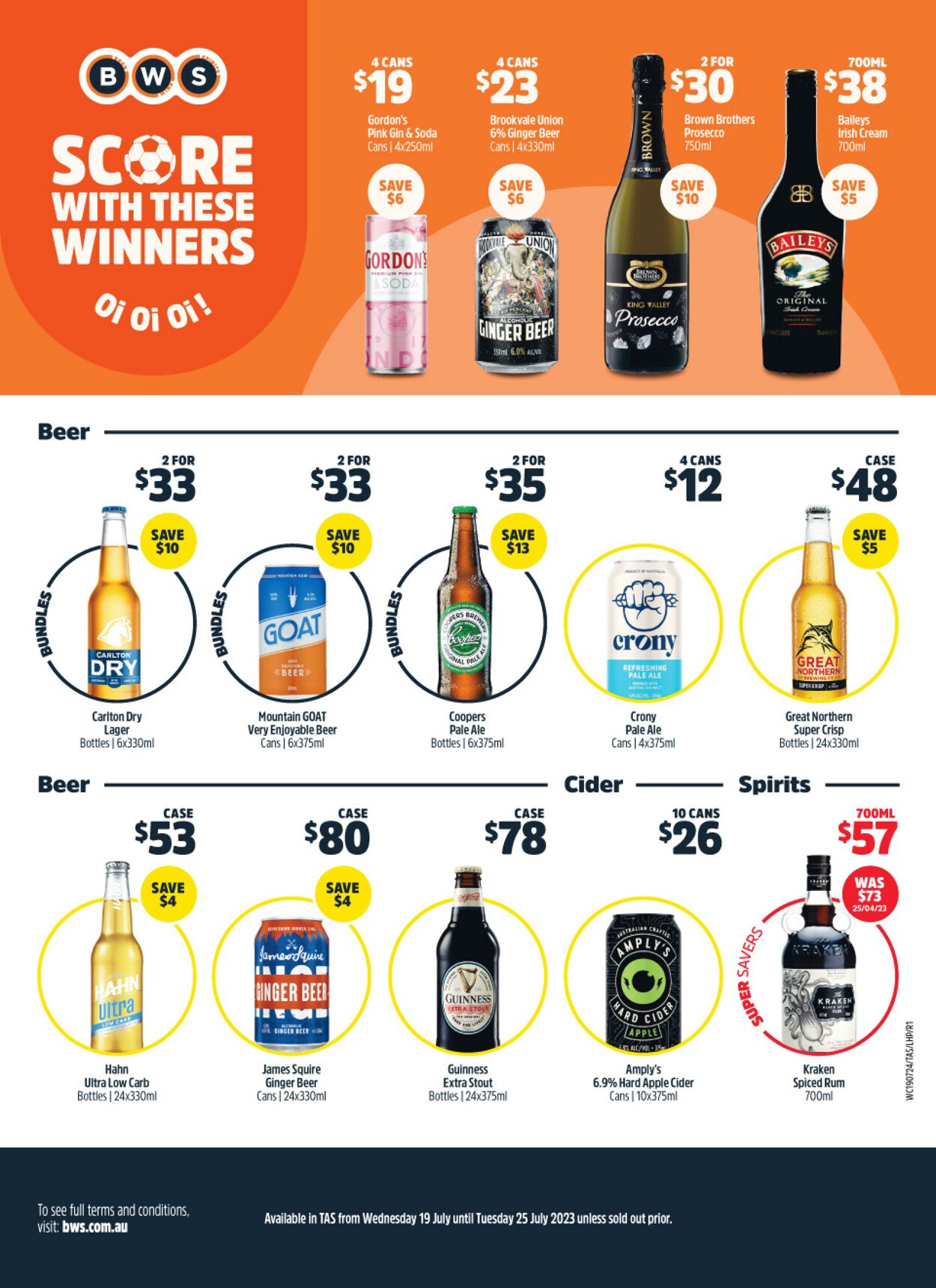 Catalogue Woolworths 19.07.2023 - 25.07.2023