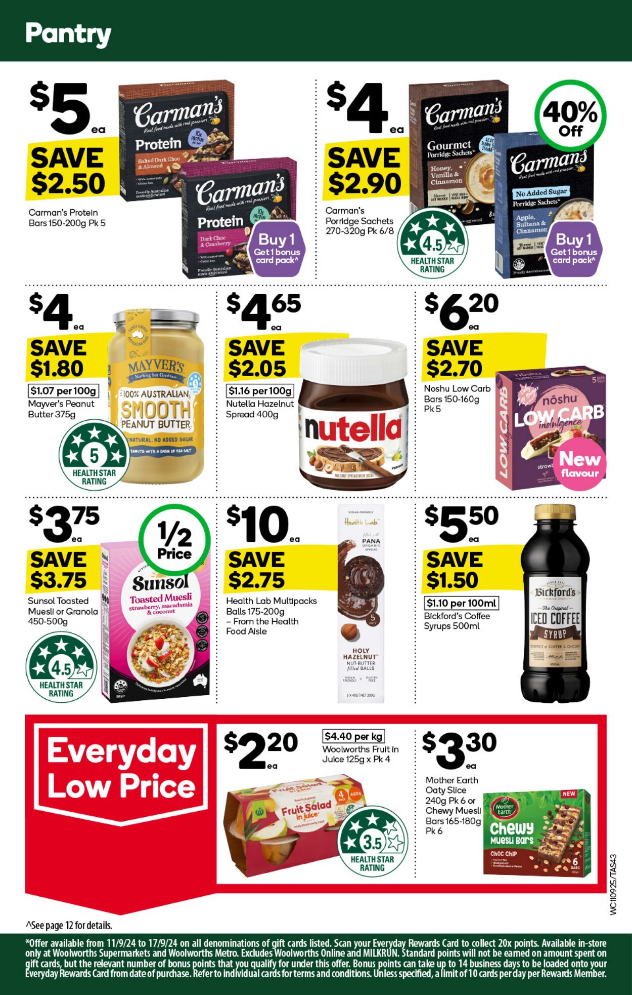 Catalogue Woolworths 11.09.2024 - 17.09.2024