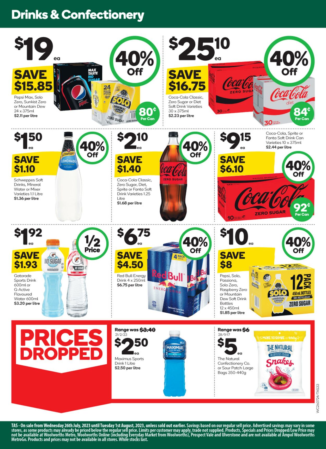 Catalogue Woolworths 26.07.2023 - 01.08.2023