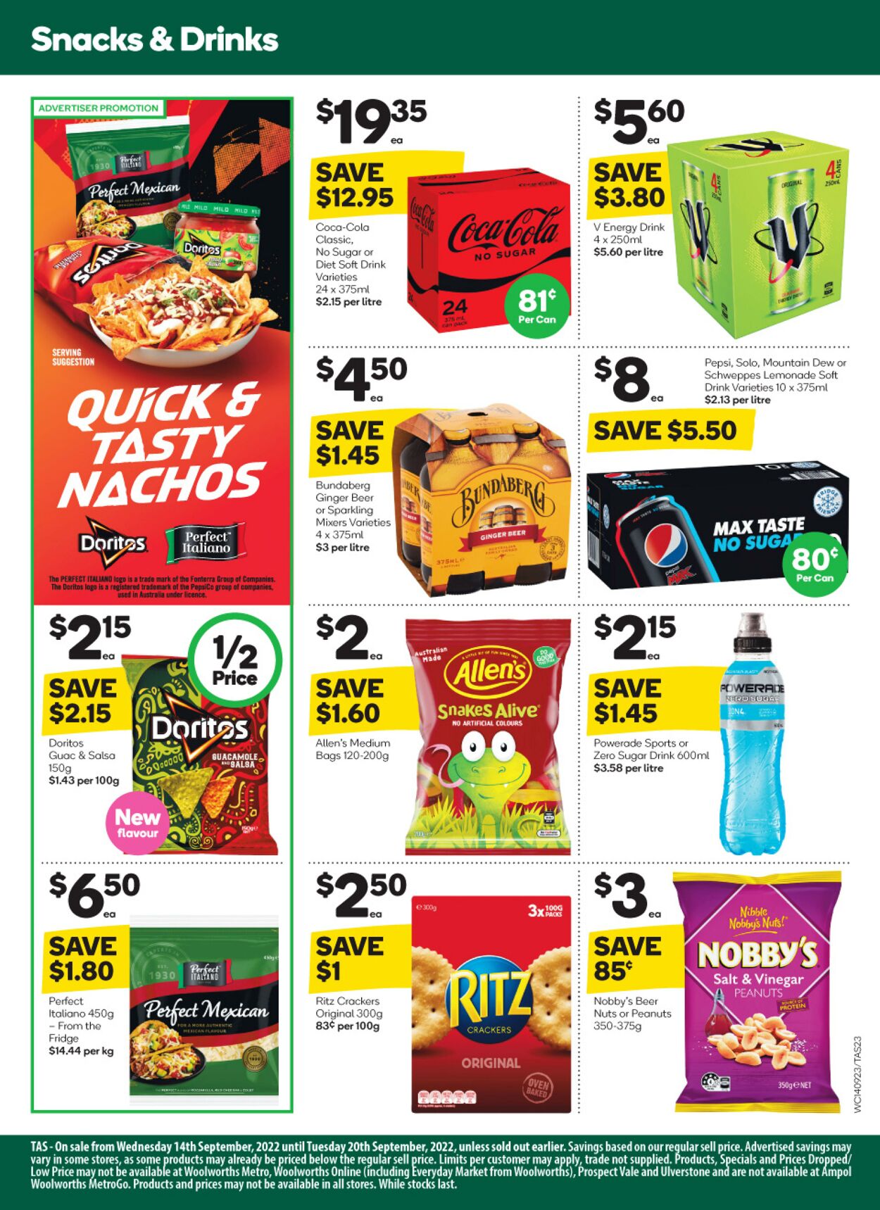 Catalogue Woolworths 14.09.2022 - 20.09.2022