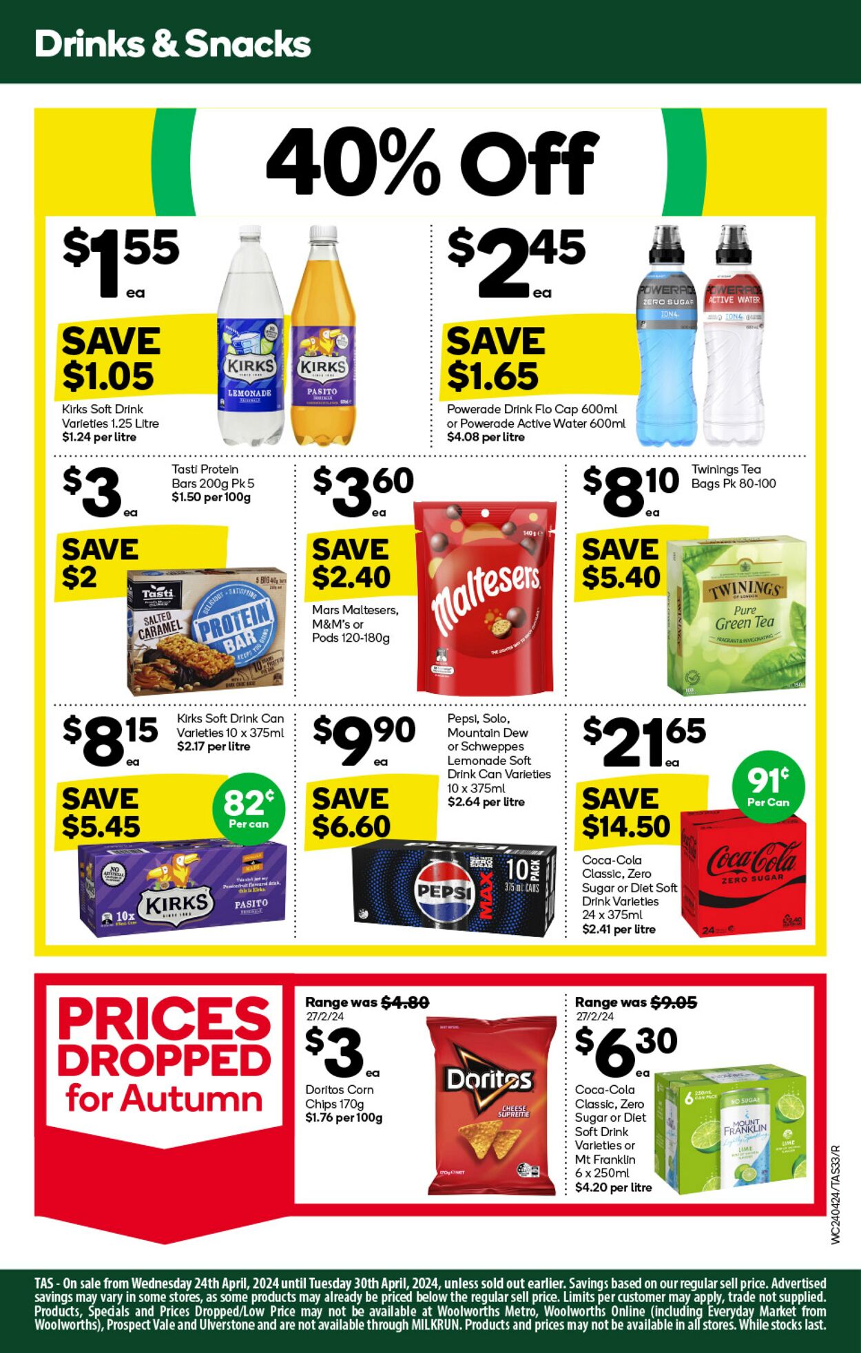 Catalogue Woolworths 24.04.2024 - 30.04.2024