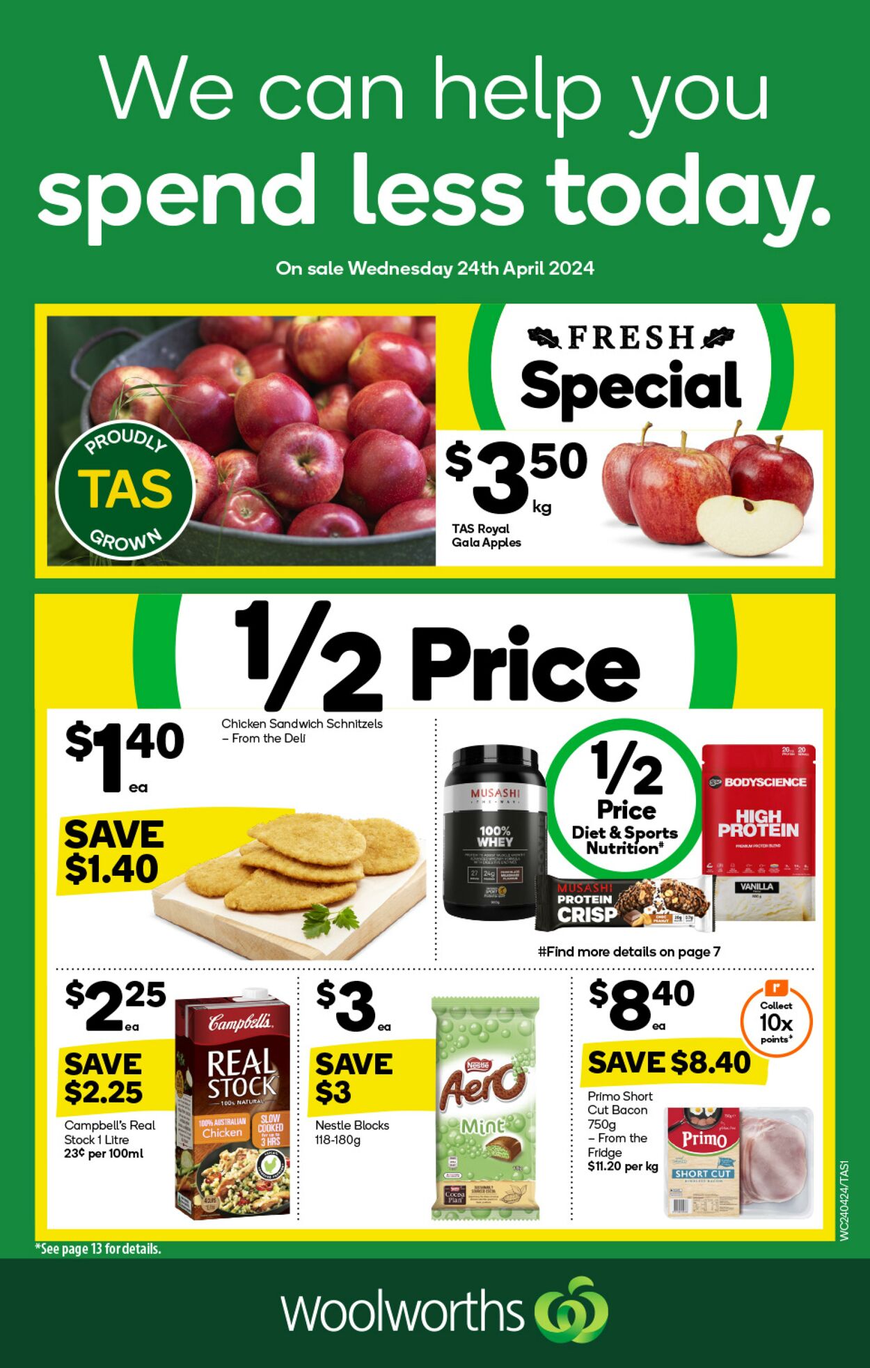 Catalogue Woolworths - Weekly Specials Catalogue TAS 24 Apr, 2024 - 30 Apr, 2024
