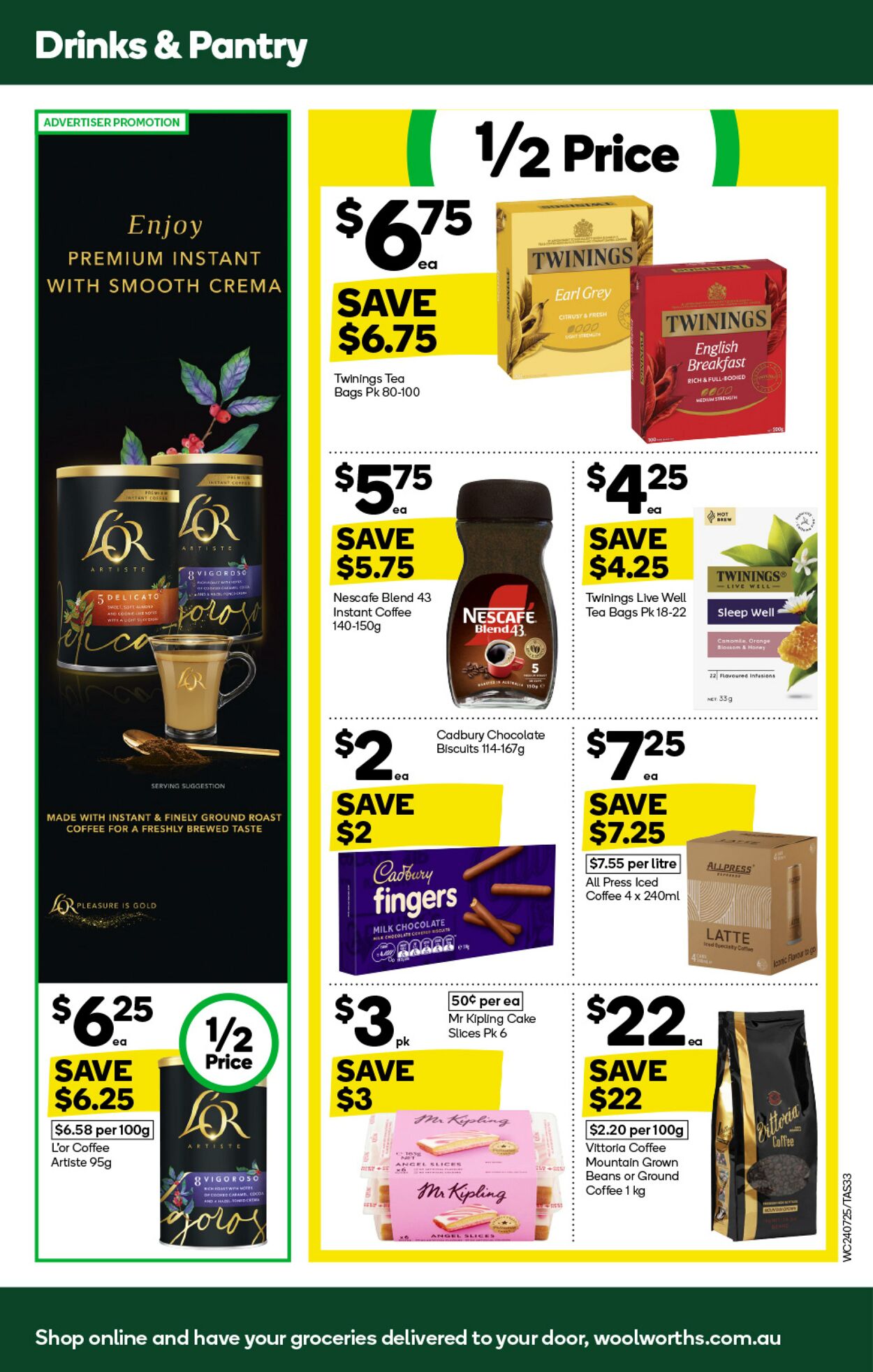 Catalogue Woolworths 24.07.2024 - 30.07.2024