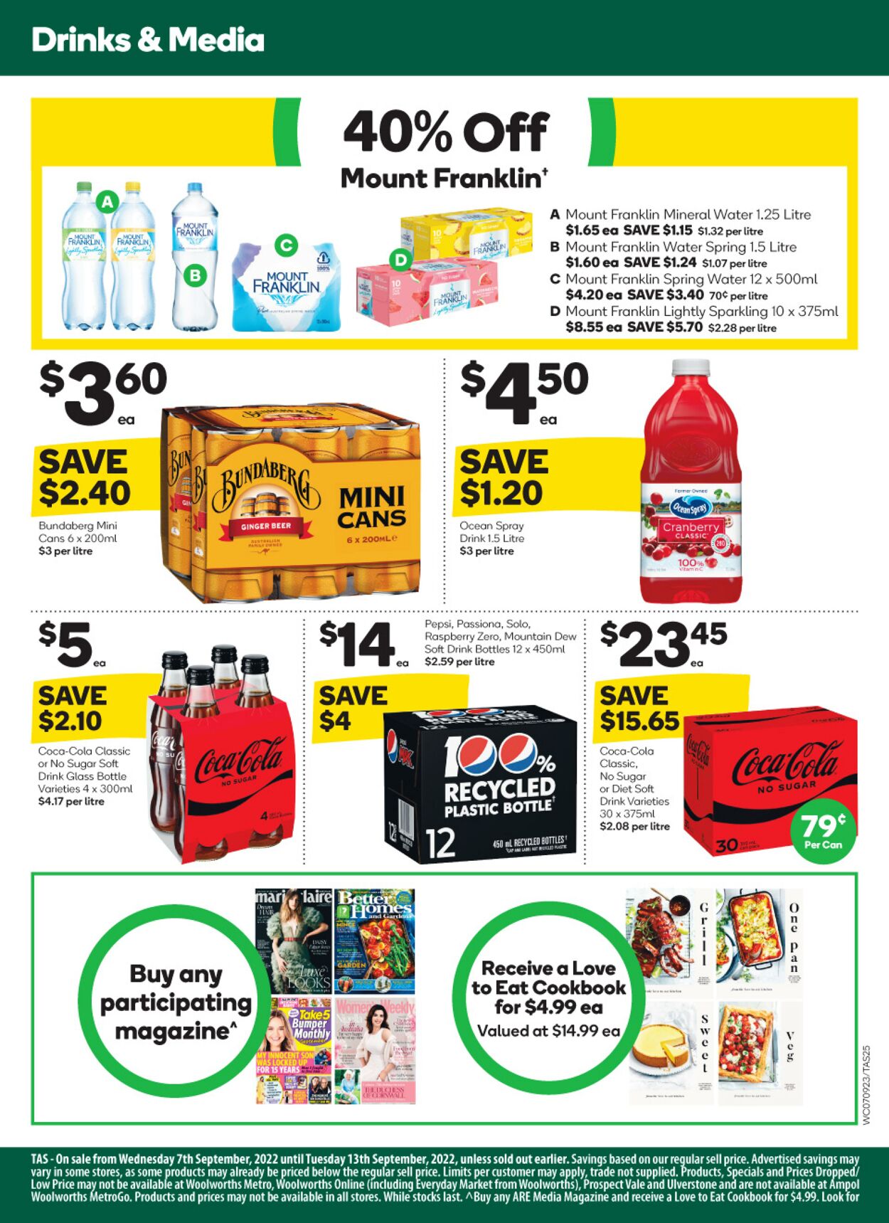 Catalogue Woolworths 07.09.2022 - 13.09.2022