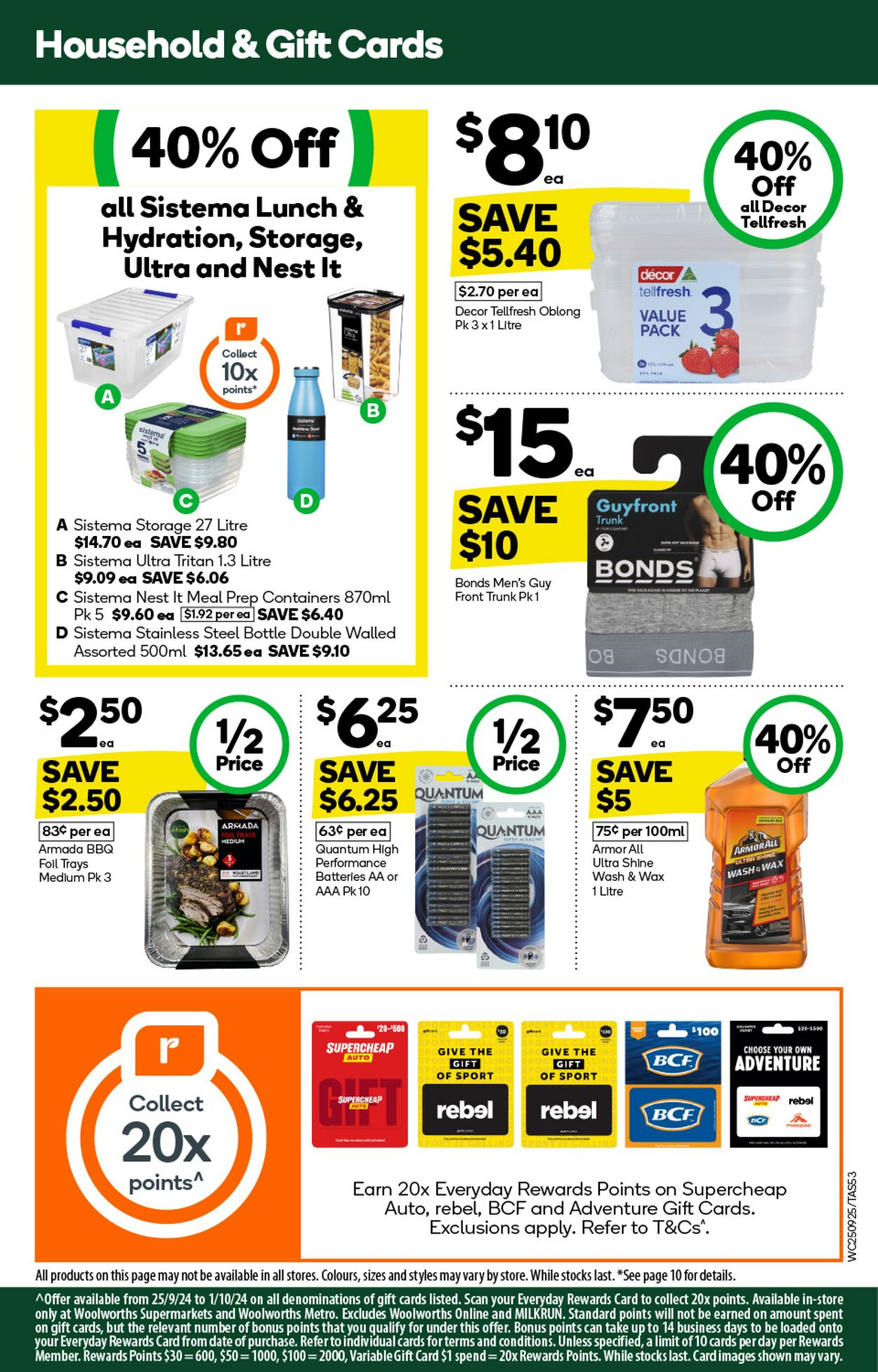 Catalogue Woolworths 25.09.2024 - 01.10.2024