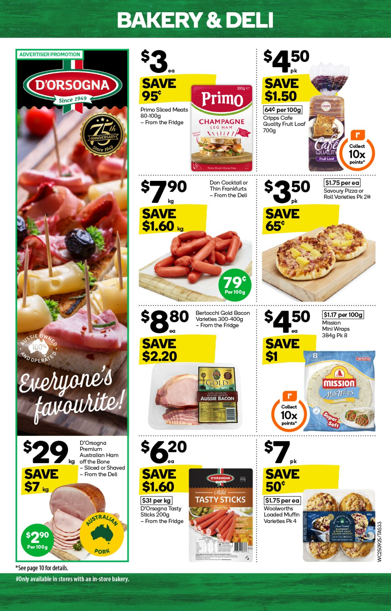 Catalogue Woolworths 25.09.2024 - 01.10.2024