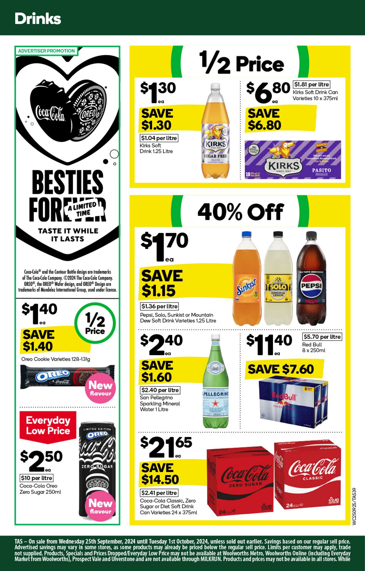 Catalogue Woolworths 25.09.2024 - 01.10.2024