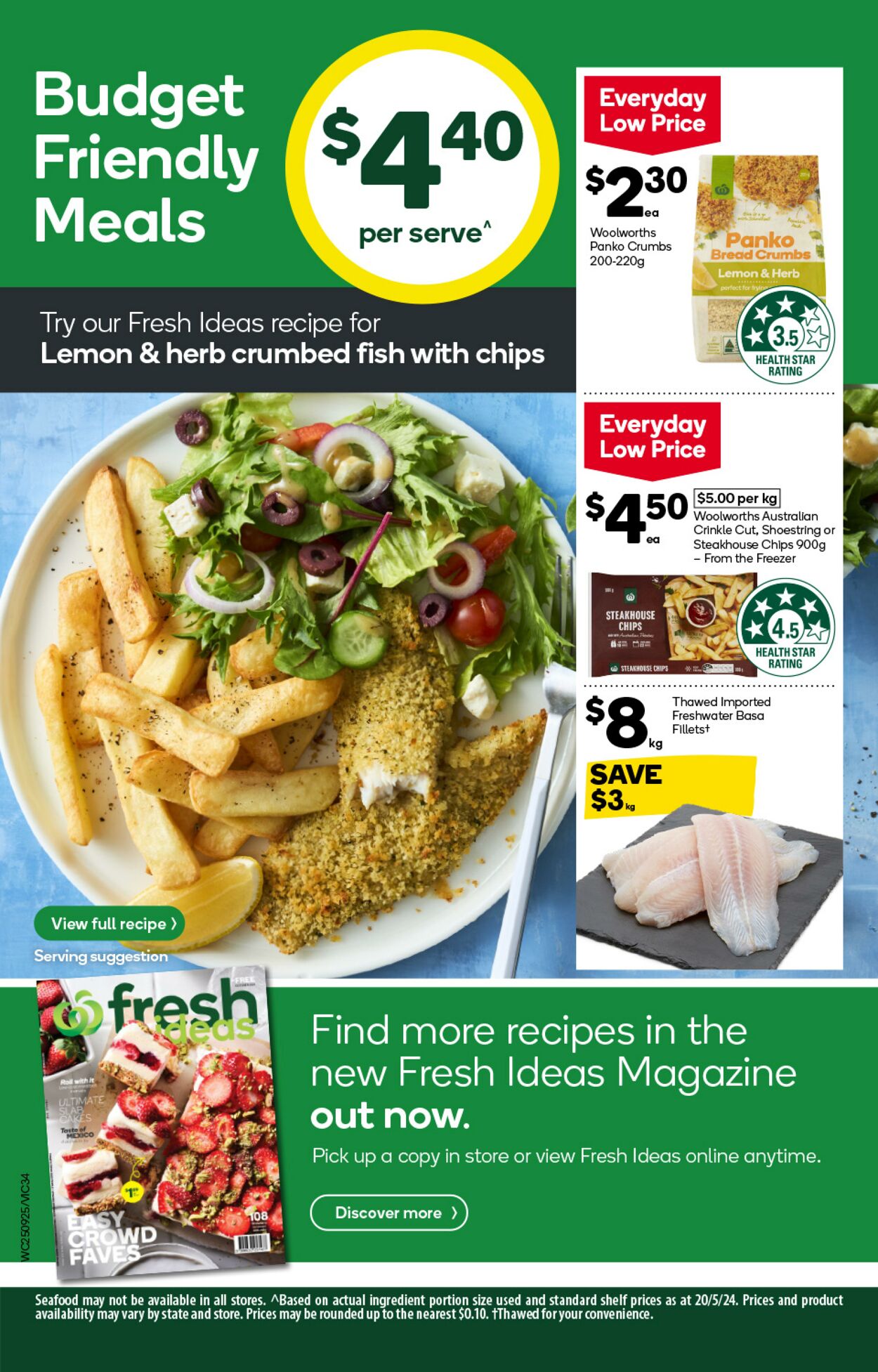 Catalogue Woolworths 25.09.2024 - 01.10.2024