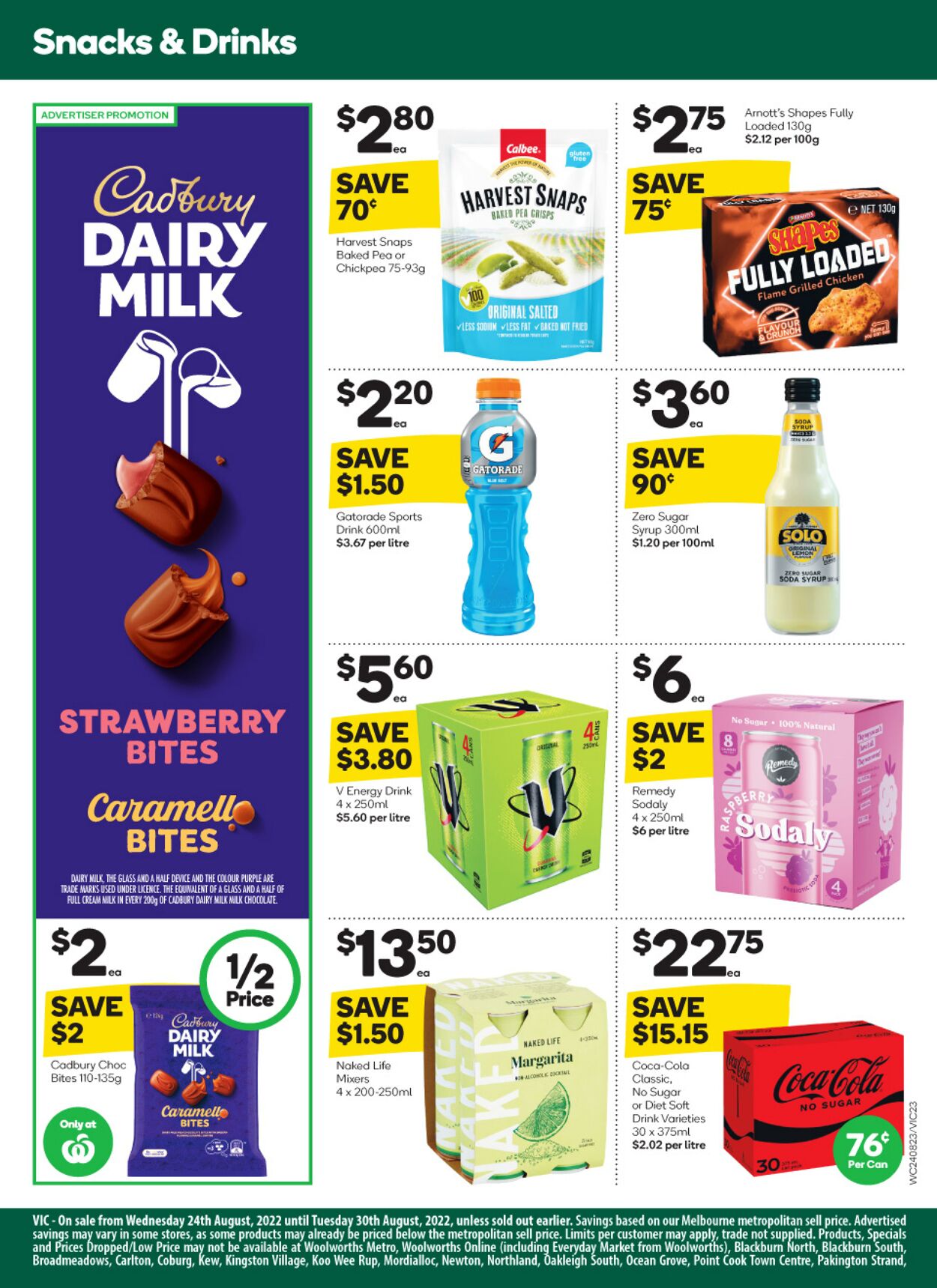 Catalogue Woolworths 24.08.2022 - 30.08.2022