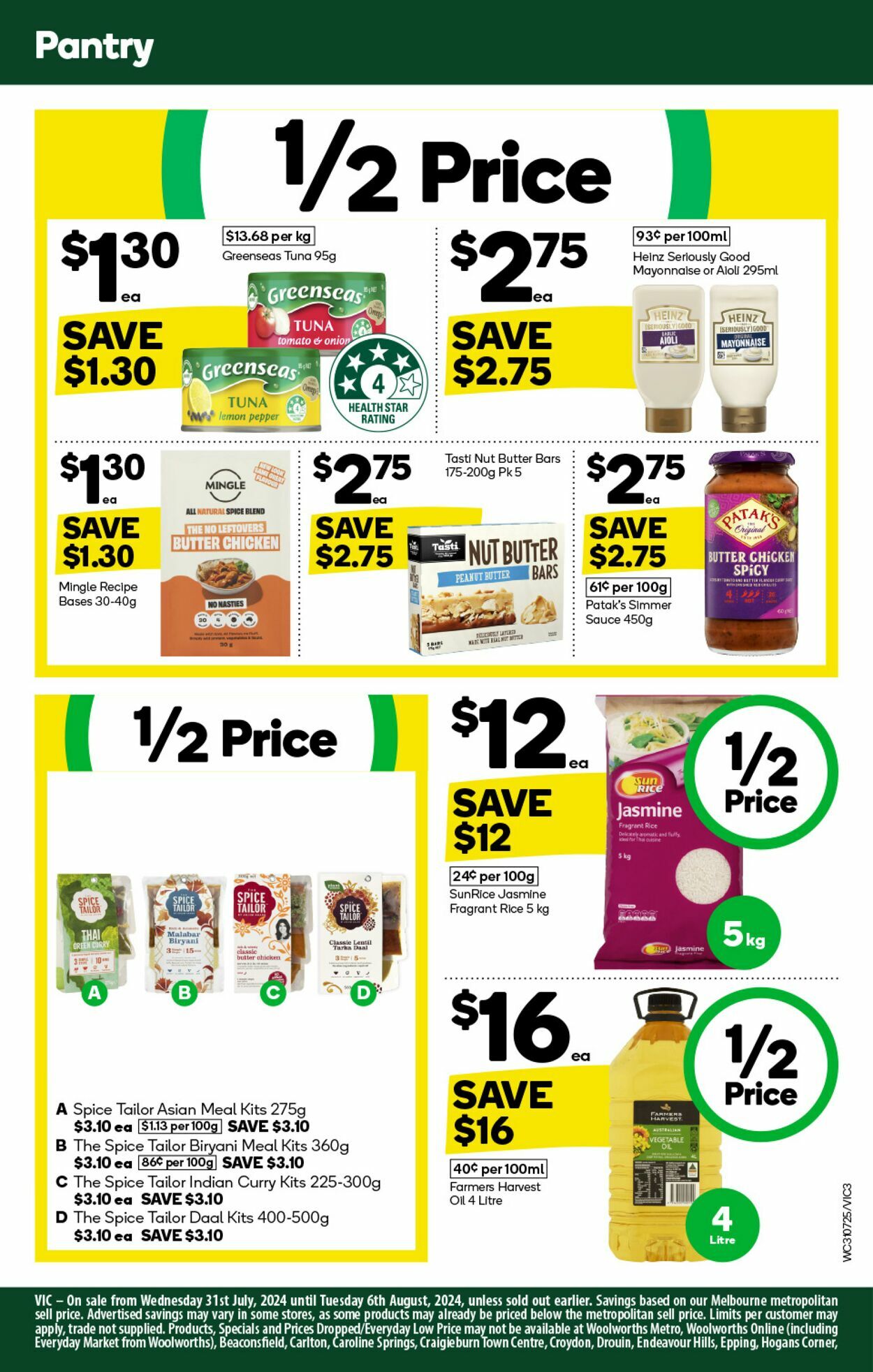 Catalogue Woolworths 31.07.2024 - 06.08.2024