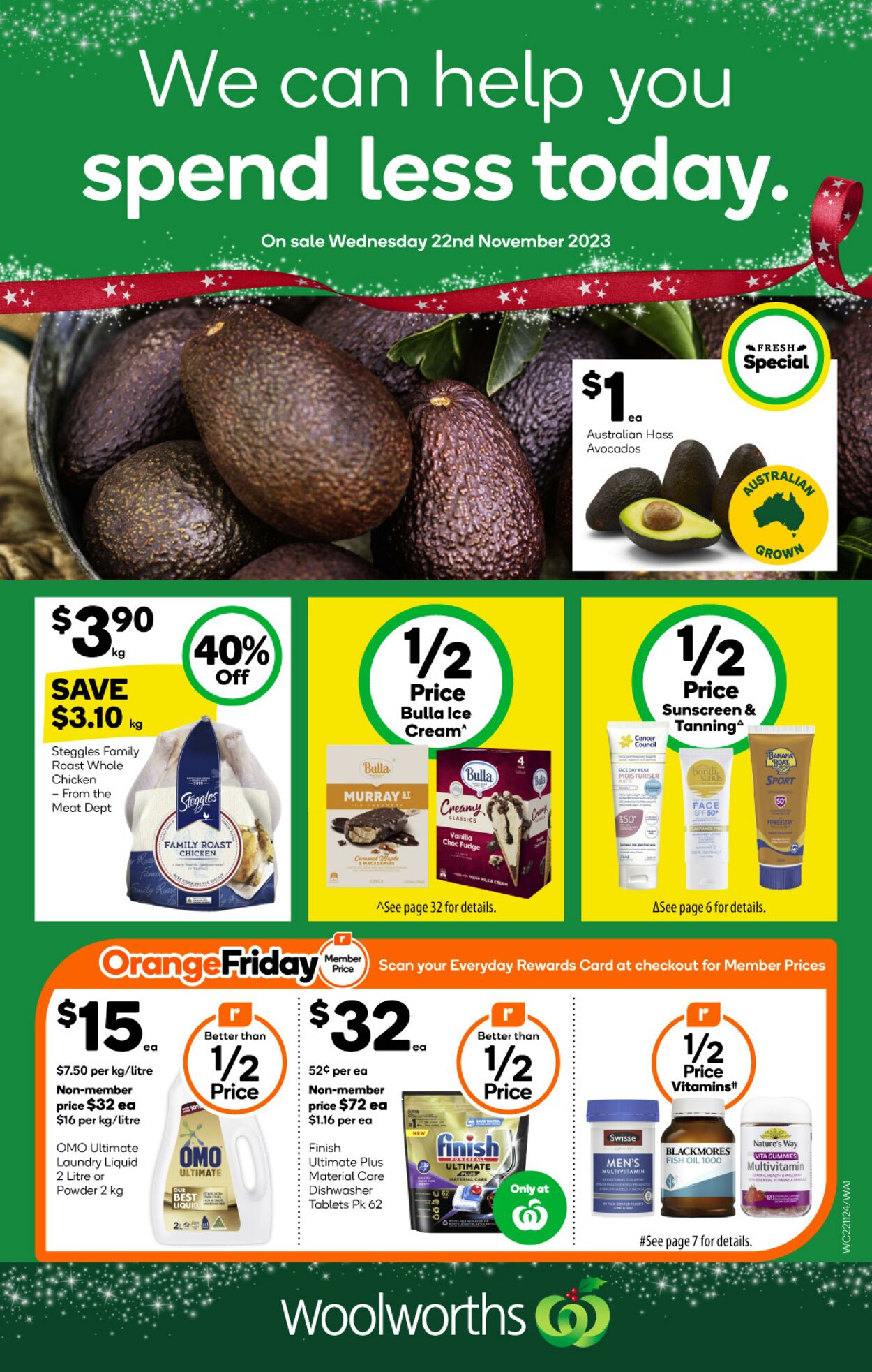 Catalogue Woolworths 22.11.2023 - 28.11.2023