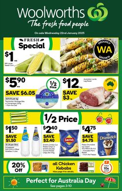 Catalogue Woolworths 22.01.2025 - 28.01.2025