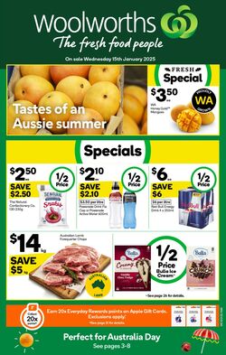 Catalogue Woolworths 15.01.2025 - 21.01.2025