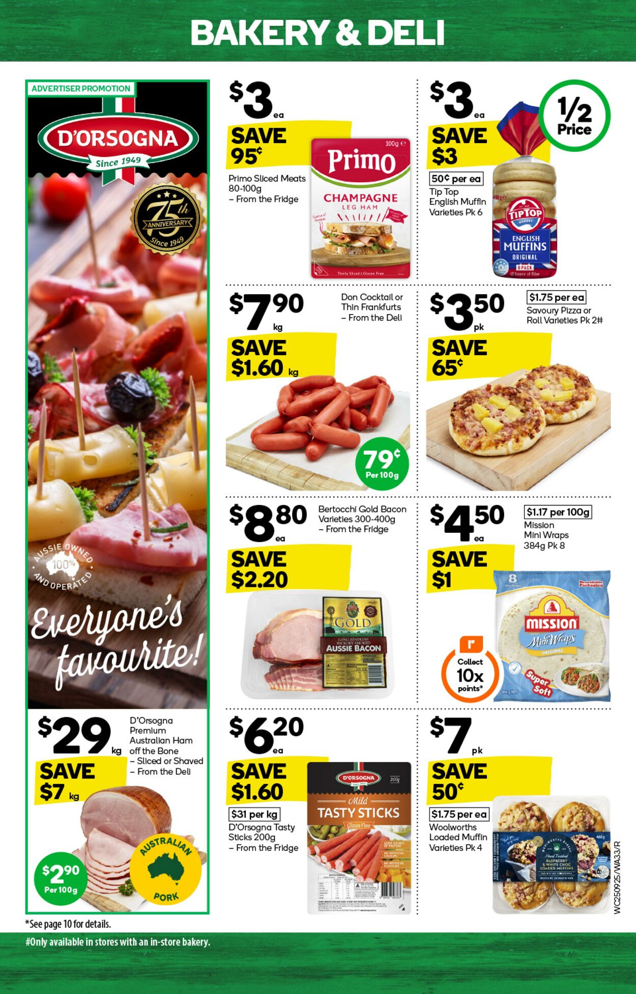 Catalogue Woolworths 25.09.2024 - 01.10.2024