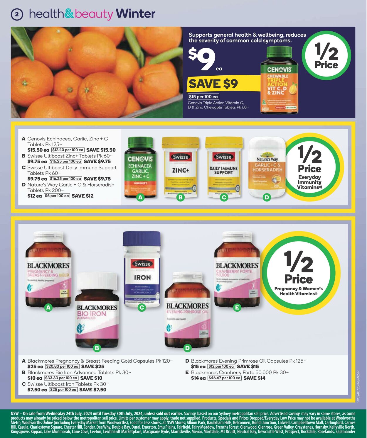 Catalogue Woolworths 24.07.2024 - 30.07.2024